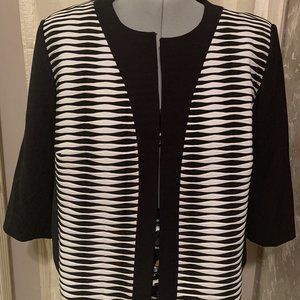 Plus Size Black and White Jacket - 24W